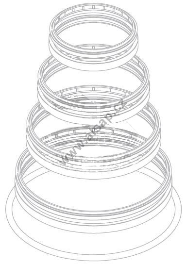 Cylinder gasket set MARIZ o125mm, 5pcs Cylinder gasket set MARIZ o125mm, 5pcs