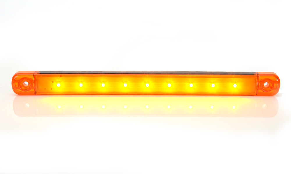 Boční poziční světlo led oranžové, w97.4 238x21x10 mm, kabel 0,25m