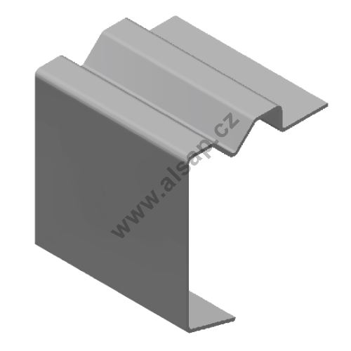 Frame floor profile ST 100 x 18 mm, for lashing rings, steel 2 mm, 6 500 mm (2)