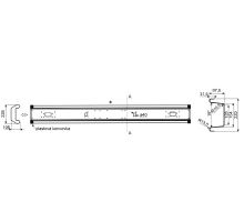 Rear bumper 2300 with end pieces, steel - gray lacquer (1)