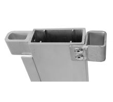 AL right rear pillar with flange, pocket, receiver, without sup.stand, anod., 400-600 mm (3)