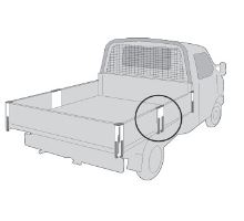 ARMATON drop side post 300/400/600mm, side 106mm, anodized (1)