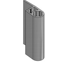 ALSAP rear doors hinge profile, aluminium