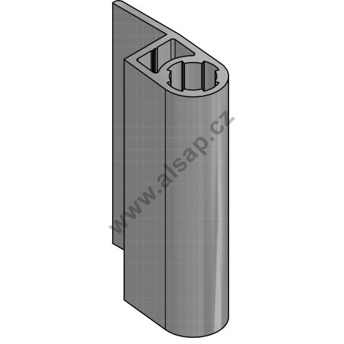 ALSAP rear doors hinge profile, anodised