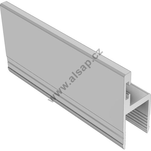 Edge profile h 25 mm, for sealing - counterpart 222175, anodised, for 25 mm panel