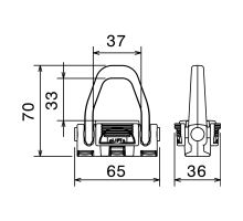 AirLine Lashing Ring for AirLine KERL, 1000 daN, EN 12640, Zinc Plated / Plastic (1)