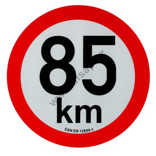 Reflective speed board 200 mm, sticker, ČSN EN 12899-1