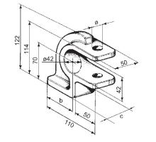 Rear end hinge bracket D40