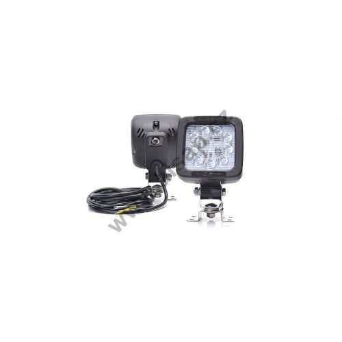 Work light 9 LED Osram / 14.4W, W81 black with switch, 2.5m cable, 1770lm