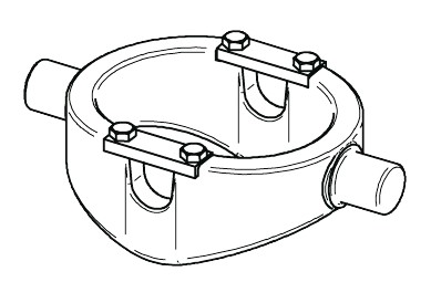 Kardan sklápěče, culla02, pro válec o112 mm, ložisko o40 mm