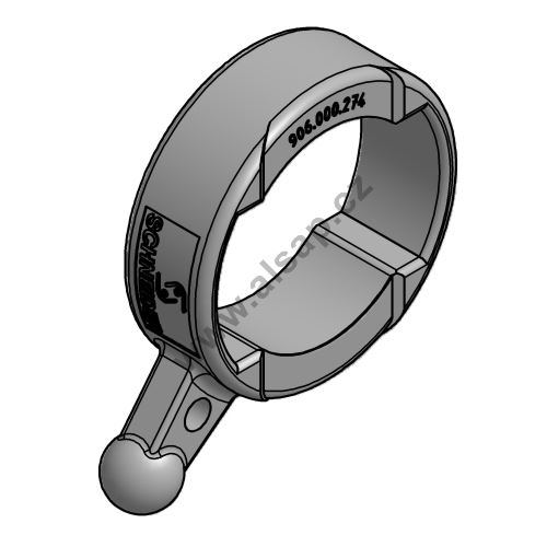 External guide matrix of the beam lock for interchangeable superstructures for 52 mm
