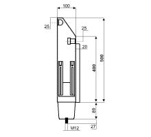 Rear right tipper column 400/500/100/36 mm, IAC