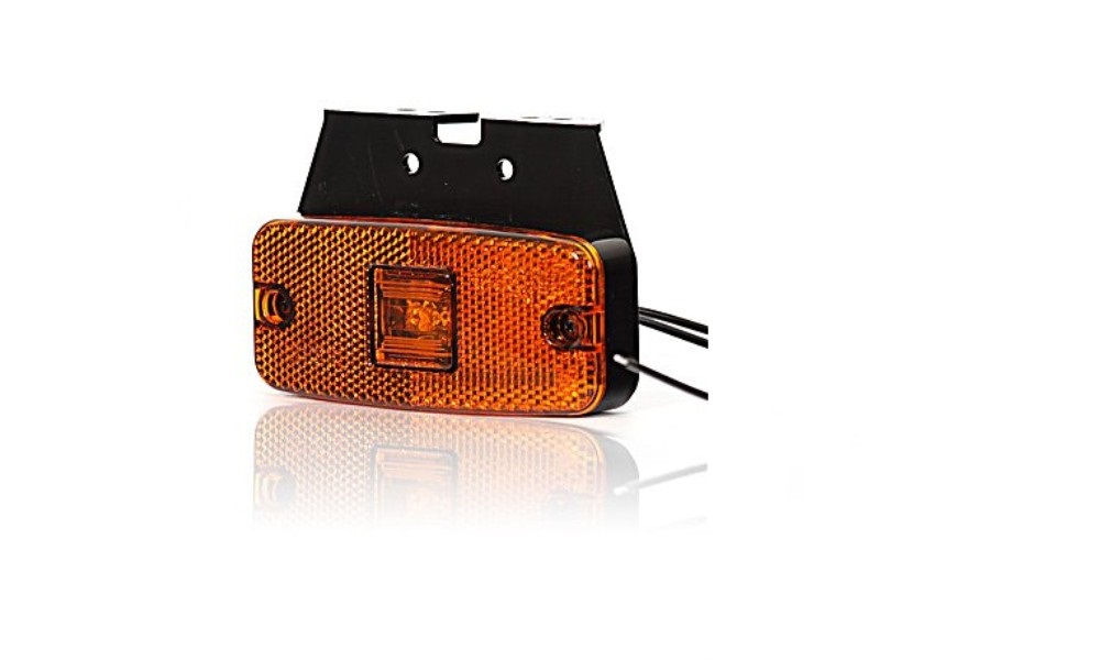 Boční poziční světlo led oranžové, w46 50 x 115 mm, držák z, kabel 0,5 m click jaeger