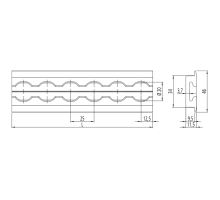 AirLine track o20 mm al, for routing 5502, 46x11.5 mm, 3000 mm, al