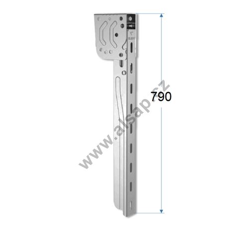 Bracket for side underrun protection, w=55mm, l=430-790mm, Magnelis®, E11 cert., TAKLER