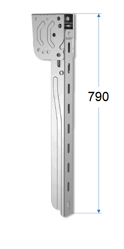 Držák boční zábrany 2017, š=55 mm,  l=790 mm, magnelis®,  s homologací e11, takler