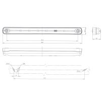 Brake LED light W87 6 LED, 12-24V, 20 x 237mm (1)