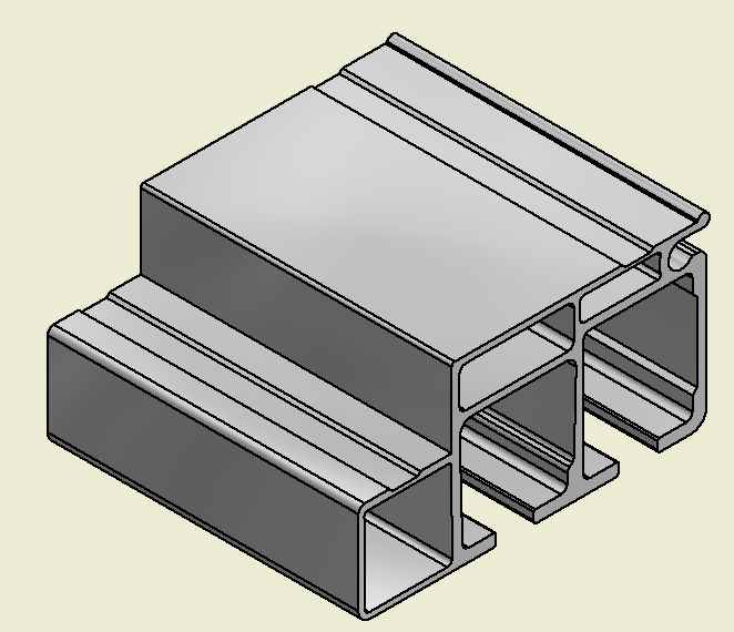 Profil vodící FLAT A pro pevnou střechu l= 6600mm