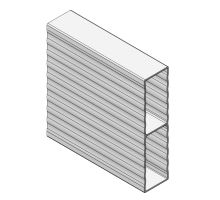 Tarpaulin profile Wave 100x25 mm, aluminum / Anodised