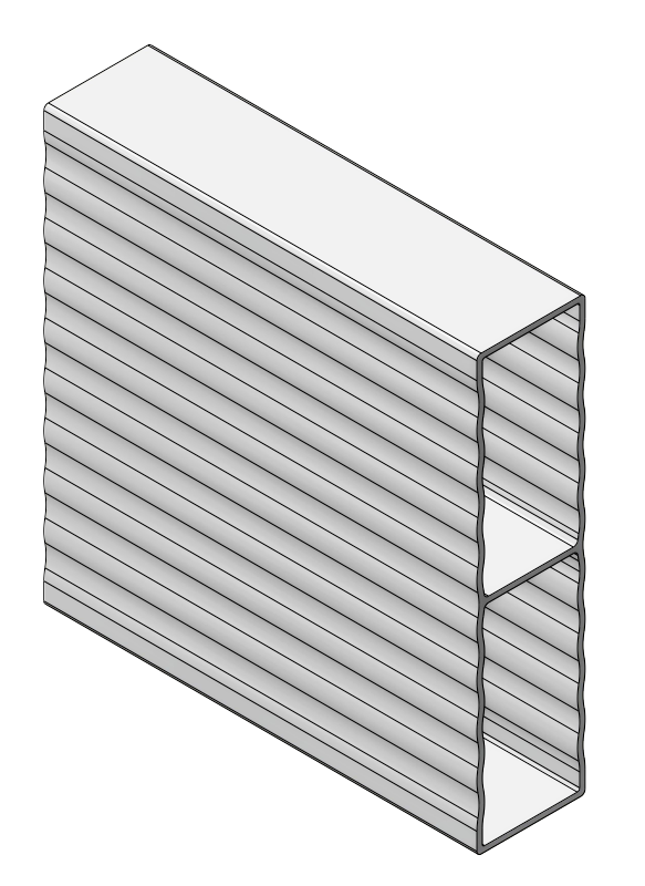 Profil plachtového prkna wave 100x25 mm -elox