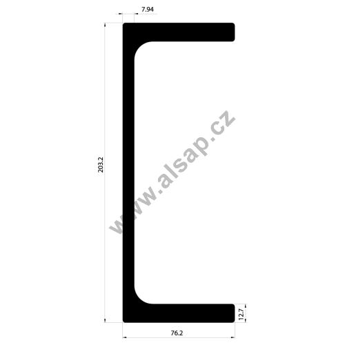 Profile U 203.2x76.2 mm