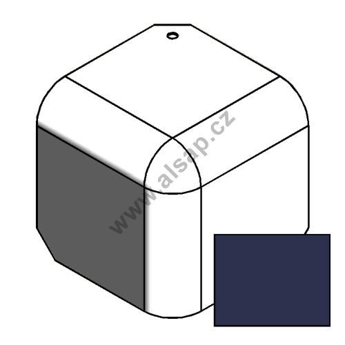 Cabinet corner cover 110mm - for profile 90, R23, RAL 9010, 5002 and IC337 (1)