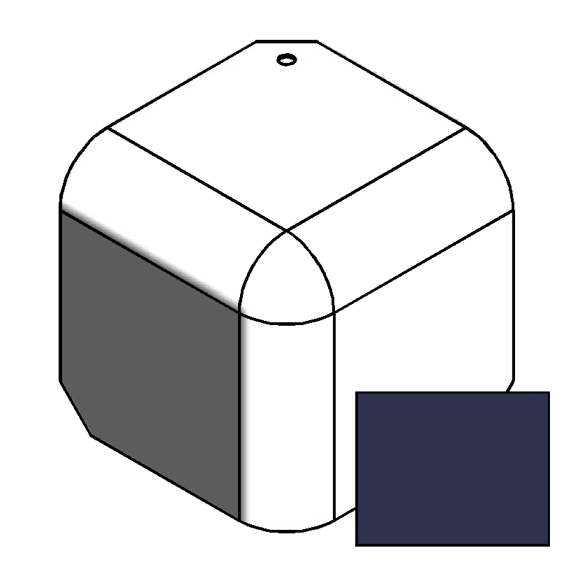 Kryt rohu skříně 110mm - ic337 pro profil 90, r23