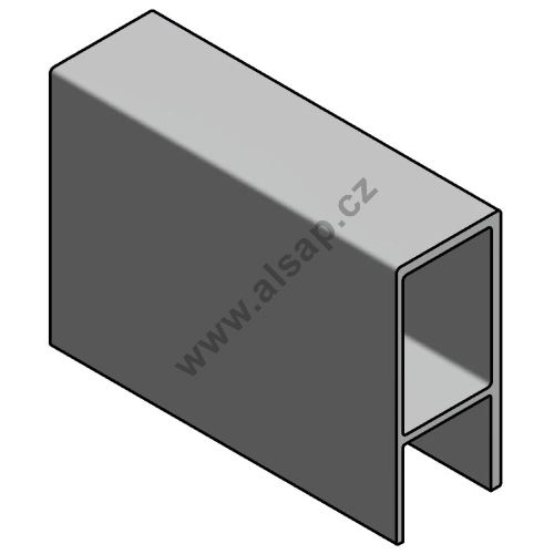 Edge profile A for the lock, anodised