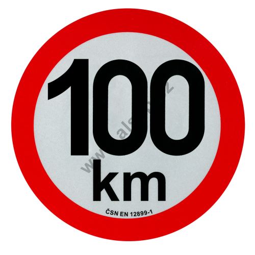 Reflective speed board 200 mm, sticker, ČSN EN 12899-1