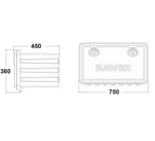 Plastic toolbox, from 400 to 1000 mm, from 25 liters to 107 liters, WITHOUT BAWER logo, E0 (2)