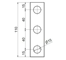 Reinforcement 110x28 for CS12 front/rear pillars, galvanized (1)