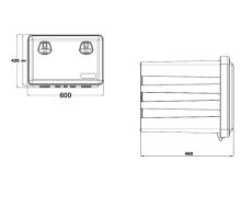 Plastic toolbox, from 400 to 1020 mm, from 21 l to 153 l, JUST (1)