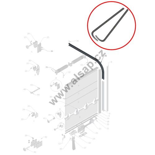 5 - Upper guide rail
FIT roller blind
