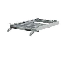 Retractable step 2-4 levels with handrails, galvanized, 3D non-slip (1)