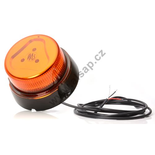 LED orange beacon, 8 modes, 12-24V, magnet, 3m cable (1)