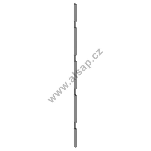 Continuous door hinge profile 4 hinges, 2800 mm, anodised