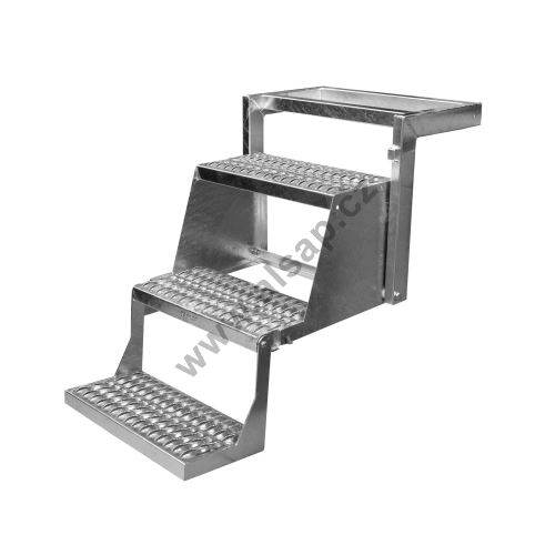 3-step foldable stool - 560/979, zinc, high-quality 3D anti-slip, (5)