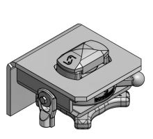 Exchangeable body lock S complete, left, 52 mm, with retractable counterpiece, steel