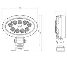 Pracovní LED světlo, 152 x 150 mm, kabel, 5000lm (1)
