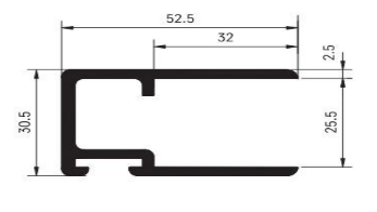 Lem bočnice sklápěče 25 x 52 mm, pro těsnění