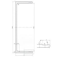 Subframe profile C, 180 mm, aluminium (1)