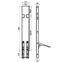 Sloupek zadní P BB10 400/ mm