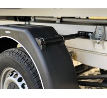 Flat-top plastic mudguard WL (white line), from 260 to 550 mm, DOMAR DK31 (2)