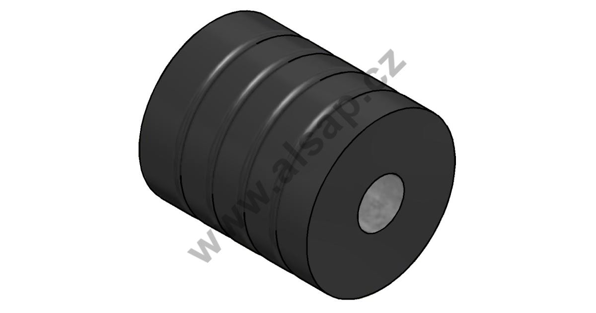 Rotating Stops Roller for rotating stop with groove - o70/78mm, hole for pin o21mm- ALSAP