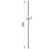 Profil okopový I 260mm - heavy - síla 2,8/3,8mm, elox (1)