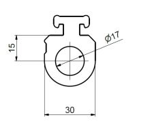 Profile of the bridge, hinge with 16mm aluminum, ALSAP (1)