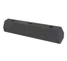 Rubber bumper 375 x 65 x 70 mm, for 3 x M12