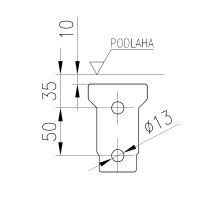 CS side pillar HESTAL Variomaster 900L, including telescopic, depot - without bracket (1)