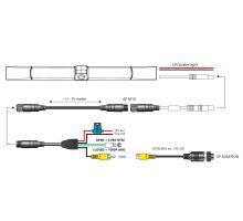 Brzdové světlo s parkovací kamerou, 290x26 mm, kabel 15 m (2)