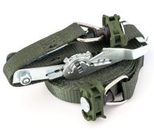 AirLine ratchet lashing strap 25 mm with WTR ratchet, length 0,5+4,5 m, EN 12195-2, green